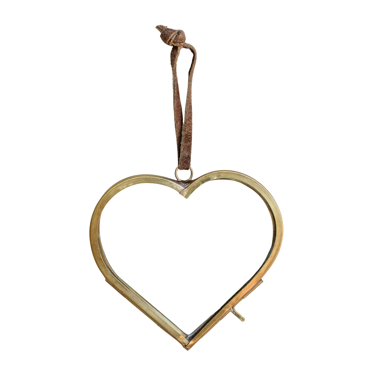 Heart Brass Hanging Frame 3.5in