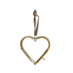 Heart Brass Hanging Frame 2.75in