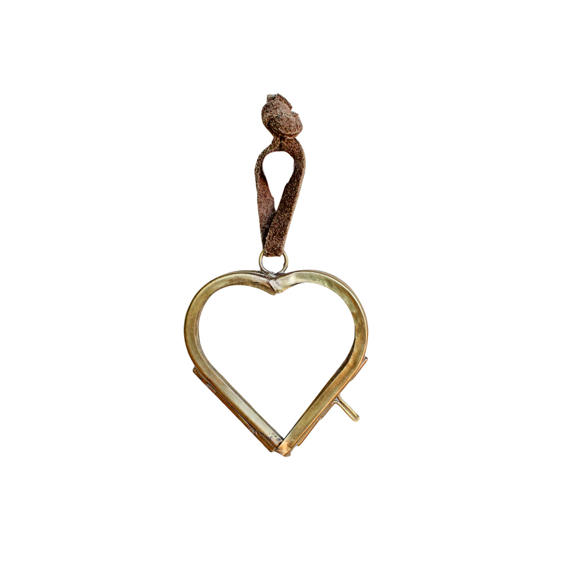 Heart Brass Hanging Frame 2in