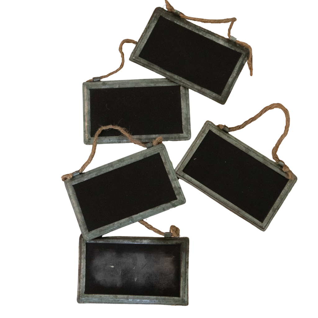 Metal Hanging Chalkboard Sign 3x5 - Set of 12