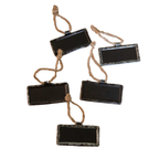 Metal Hanging Chalkboard Sign 1.25x2.5 - Set of 12
