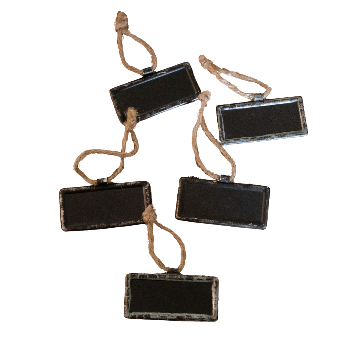 Metal Hanging Chalkboard Sign 1.25x2.5 - Set of 12