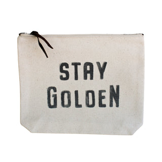 "Stay Golden" Canvas Zip Bag