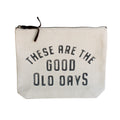 Good Old Days Canvas Zip Bag - Cream