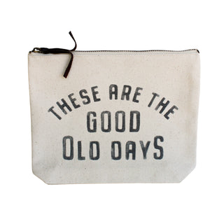 "Good Old Days" Canvas Zip Bag