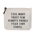 Love Many Canvas Zip Bag - Cream