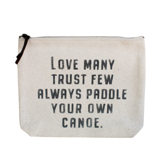 "Love Many" Canvas Zip Bag