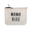 Mama Bird Canvas Zip Bag - Cream