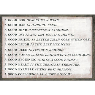 A Good Proverb (Grey Wood) - Art Print