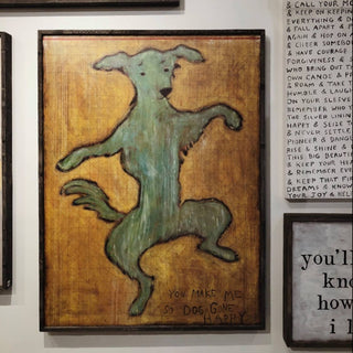 Dancing Dog Art Print - Gallery Wrap