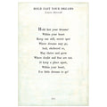Hold Fast Your Dreams Art Print - Gallery Wrap