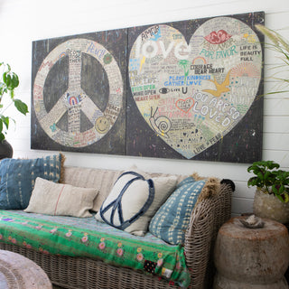 Choose Love  Art Print in Black - Grey Wood