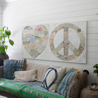 Choose Peace Art Print in White - 72" x 72"