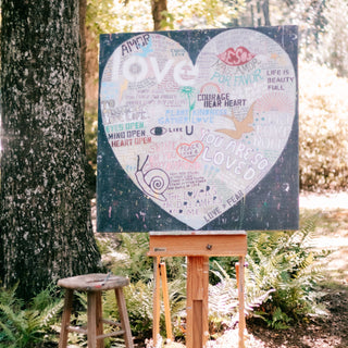 Choose Love  Art Print in Black - Grey Wood