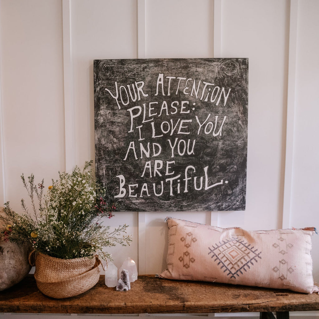 Your Attention Please Art Print - Gallery Wrap