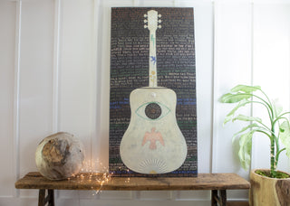 Vertical Guitar Legend Two Art Print (Gallery Wrap)