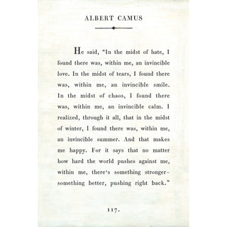 Albert Camus Book Collection Art Print