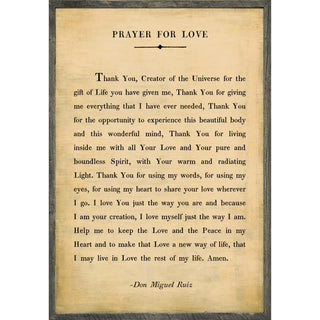 Prayer For Love Poetry Collection (Greywood) Art Print