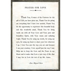 Prayer For Love Art Print - Grey Wood