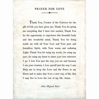 Prayer For Love Poetry Collection (Gallery Wrap) Art Print