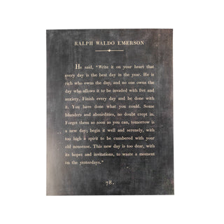 12"x16" Ralph Waldo Emerson Book Collection Art Poster - Charcoal