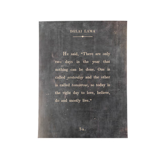 12"x16" Dalai Lama Book Collection Art Poster - Charcoal
