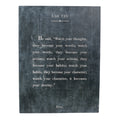 Lao Tzu Art Poster In Charcoal - 12x16