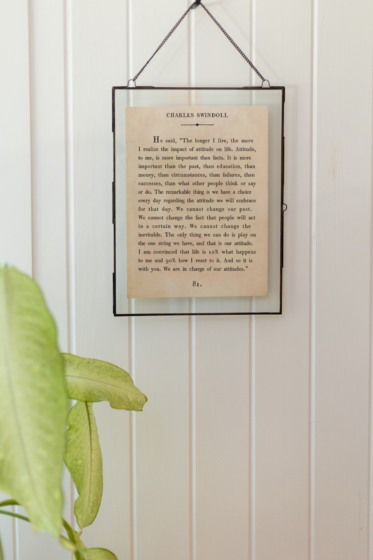 Charles Swindoll Art Poster In Cream - 12x16