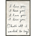 All I Wanted To Say Art Print - Grey Wood