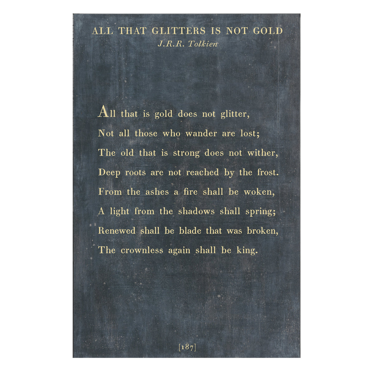 All That Glitters Art Print - Poetry Collection