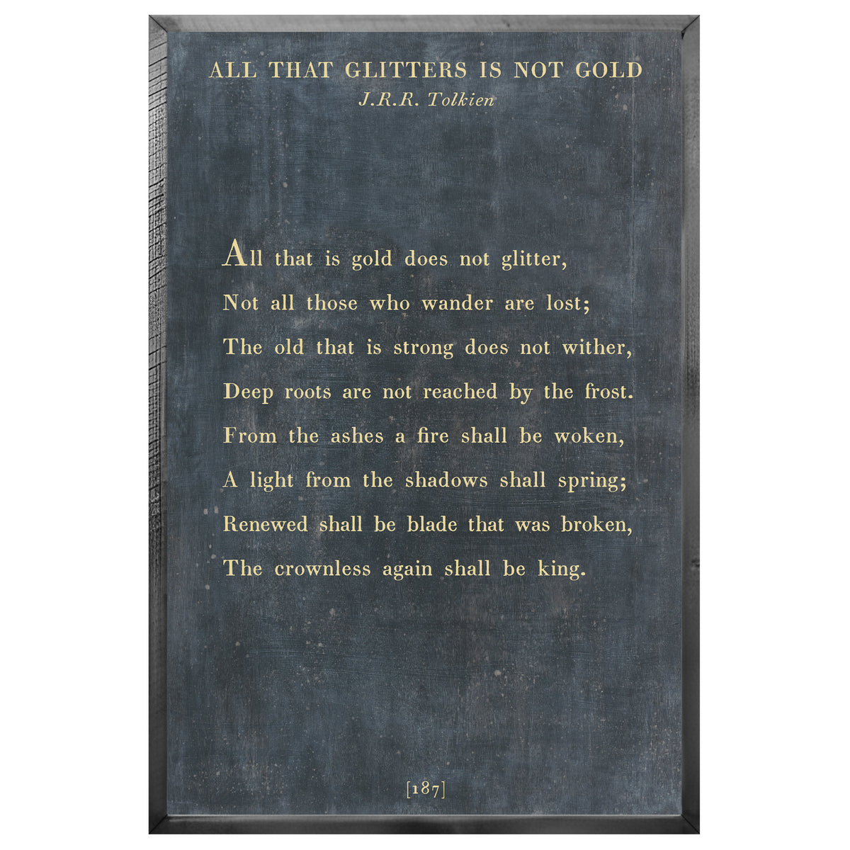 All That Glitters Art Print - Poetry Collection