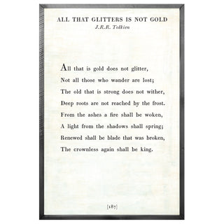 All That Glitters - Poetry Collection (Grey Wood) - Art Print