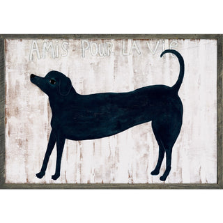 Amis Pour La Vie (Friends for Life) - Grey Wood - Art Print