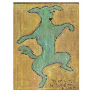 Dancing Dog (OVERSIZED) Art Print - Gallery Wrap