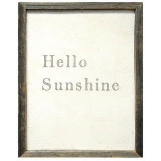 Hello Sunshine (Grey Wood) - Art Print