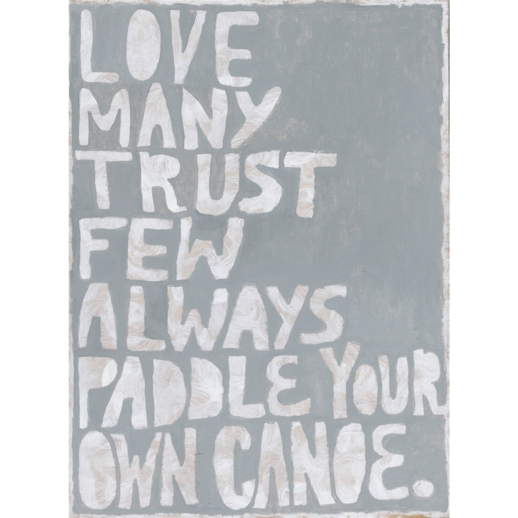 Paddle Your Own Canoe Art Print - Gallery Wrap