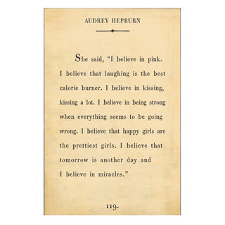 Audrey Hepburn - Book Collection - Art Print