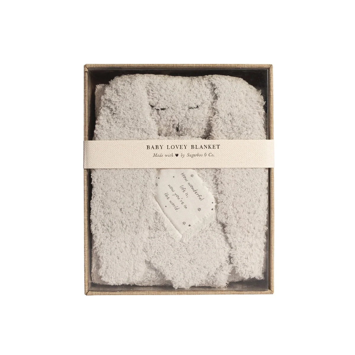 How Wonderful Life Is Bunny Baby Lovey Blanket