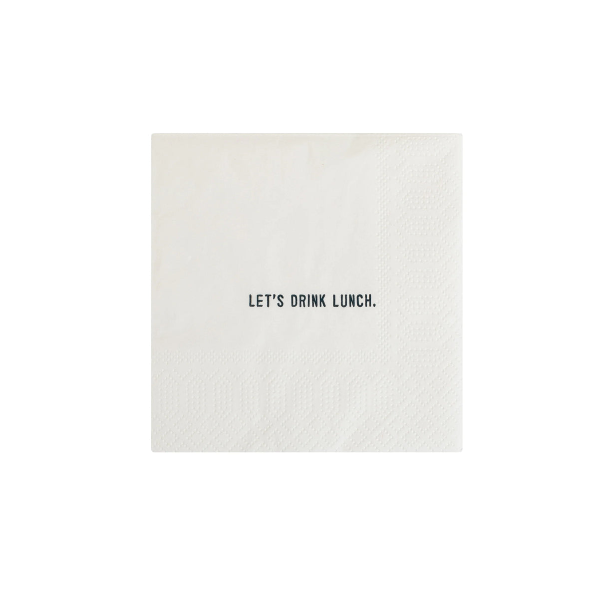 "Let's Drink Lunch" Cocktail Napkin Set (20pcs) Set Of 6