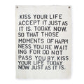 ***Kiss Your Life Hand Painted Wall Tarp - 36x48