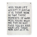 ***Kiss Your Life Hand Painted Wall Tarp - 36x48