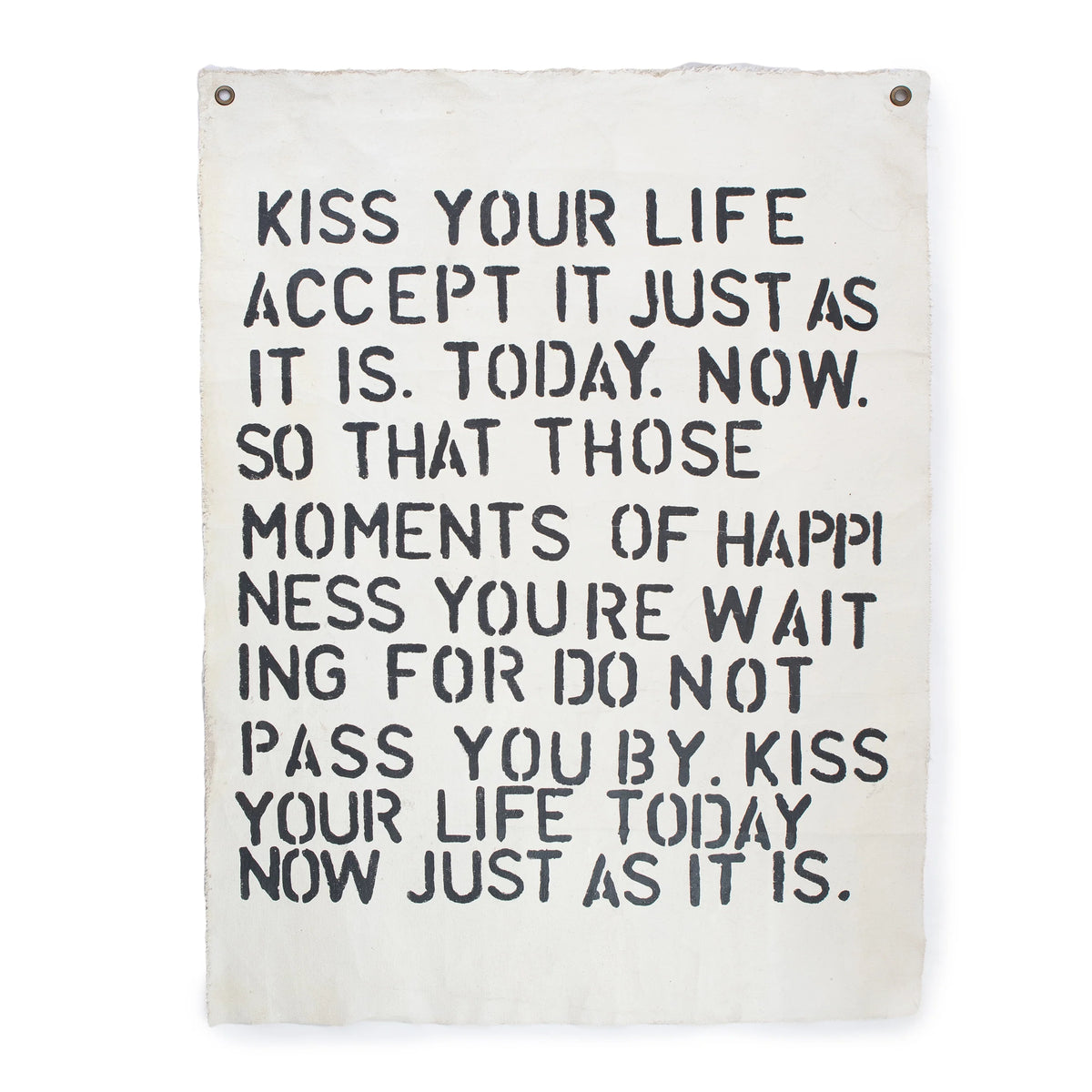 ***Kiss Your Life Hand Painted Wall Tarp - 36x48