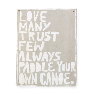 Paddle Your Own Canoe Hand Painted Wall Hanging