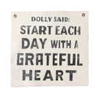 Dolly Said Hand Painted Wall Tarp 25x25