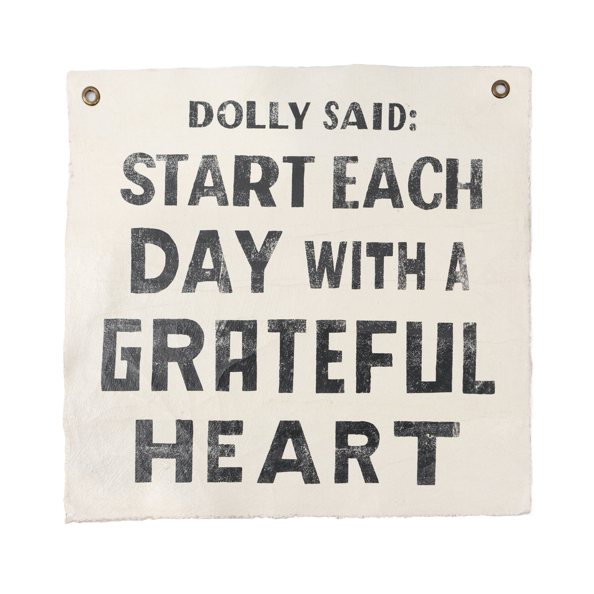 Dolly Said Hand Painted Wall Tarp 25x25