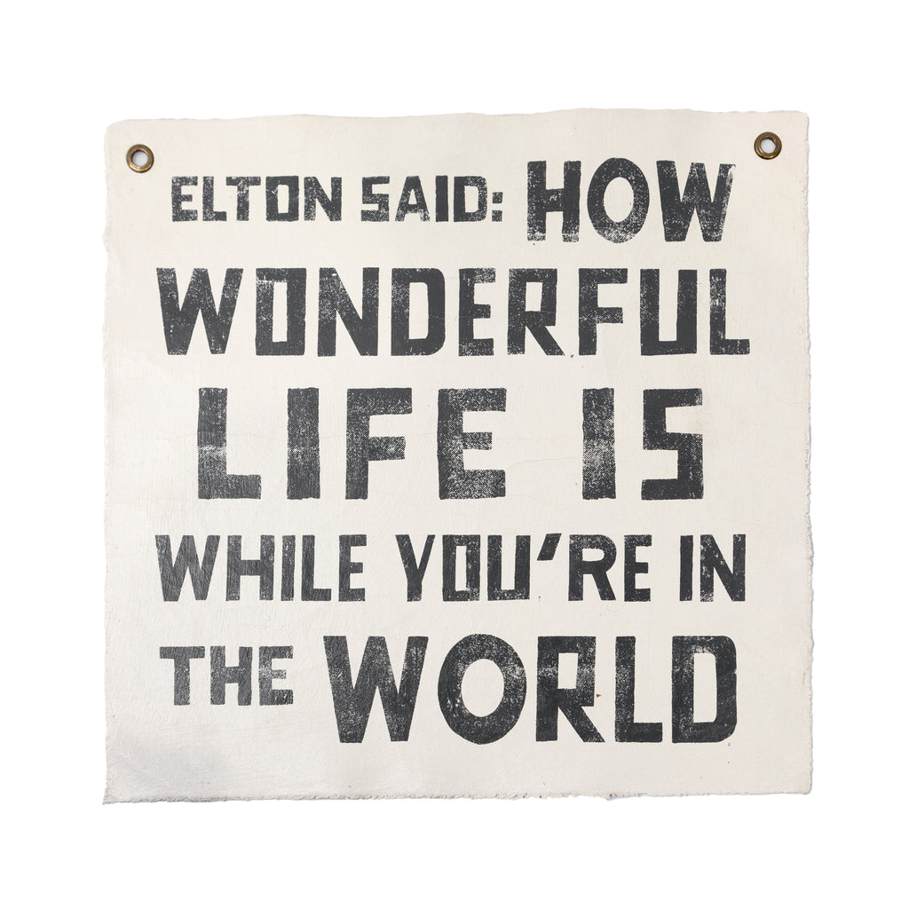 Elton Said Hand Painted Wall Tarp 25x25