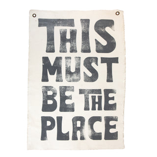 This Must Be The Place Hand Painted Wall Hanging - 25"x37"