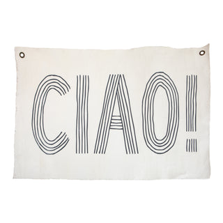 Ciao Hand Painted Wall Hanging - 37"x25"