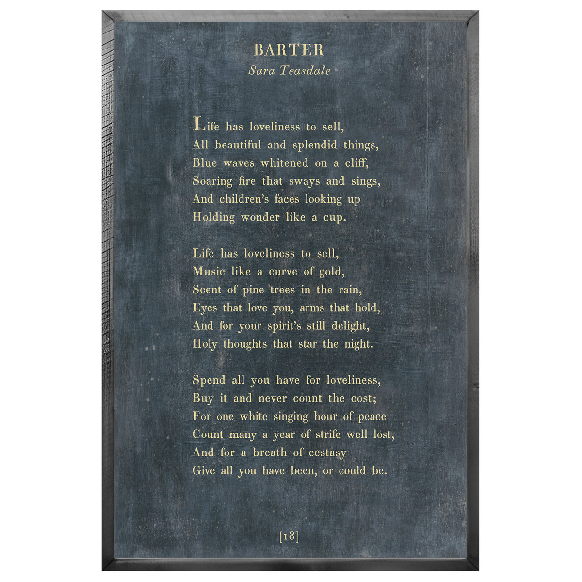 Barter Art Print - Grey Wood