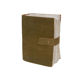 Olive Big Daddy Scratched Leather Journal - 8x6